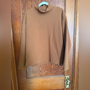 J. Crew Rust Herringbone Mockneck Pullover Size XL